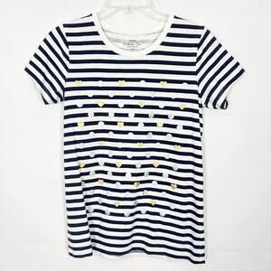 J. Crew Collector Tees 100% Cotton Striped Crew Neck Tee